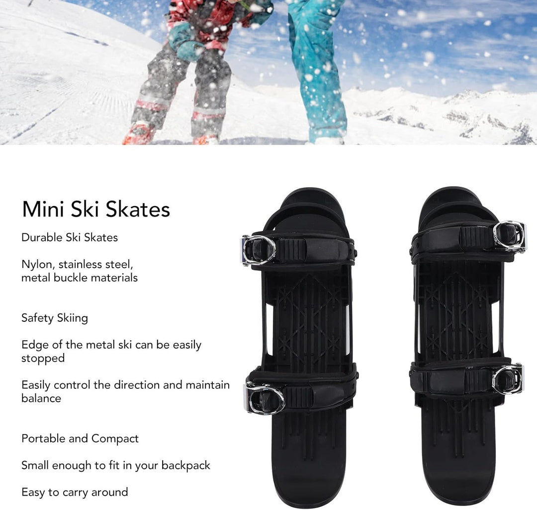 Mini Ski Ski Skates Verstellbare Kurze Skiboden für Kinder und Erwachsene Schneesportstarken Haltbar