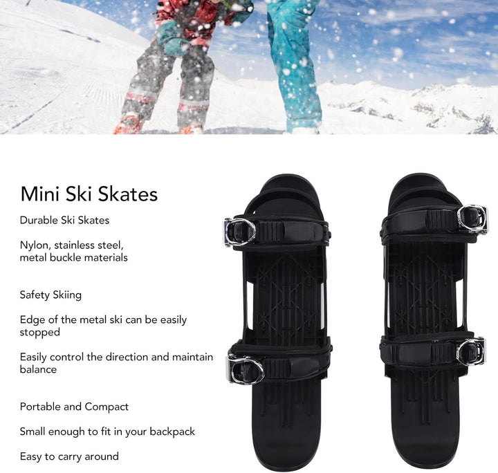 Mini Ski Ski Skates Verstellbare Kurze Skiboden für Kinder und Erwachsene Schneesportstarken Haltbar