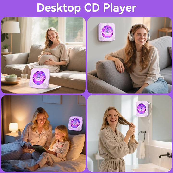 Radio mit CD Player Kinder: Kegaudio Tragbarer CD Players Tragbar mit Bluetooth Lautsprecher Frontan