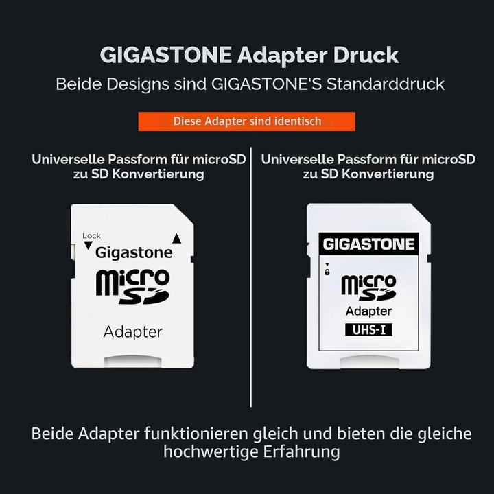 [5 Jahre kostenlose Datenwiederherstellung] GIGASTONE 128GB Micro SD-Karte, Kamera Pro MAX, bis zu 1