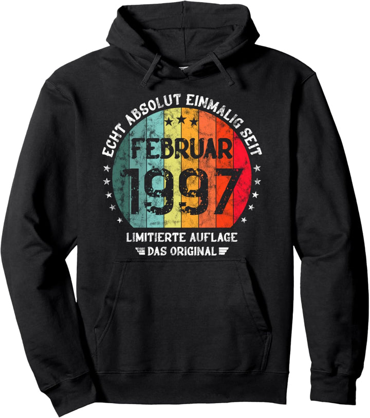 Geburtstag Absolut Einmalig Seit Februar 1997 Vintage Pullover Hoodie