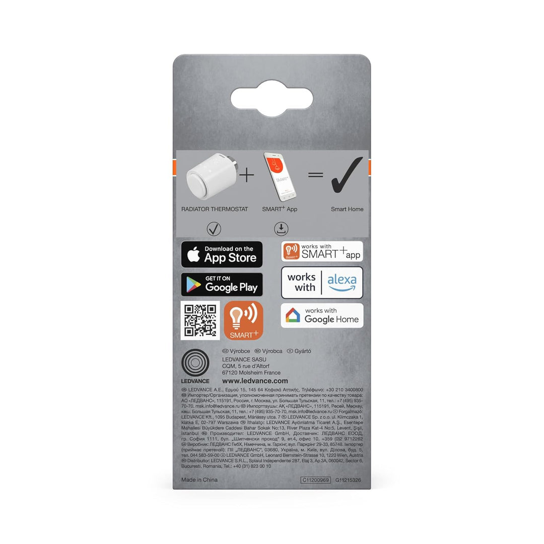 OSRAM SMART+ WIFI Heizkörperthermostat in Weiss, 1er-Pack, mit IP20-Schutz, für Smart Home im Innenb