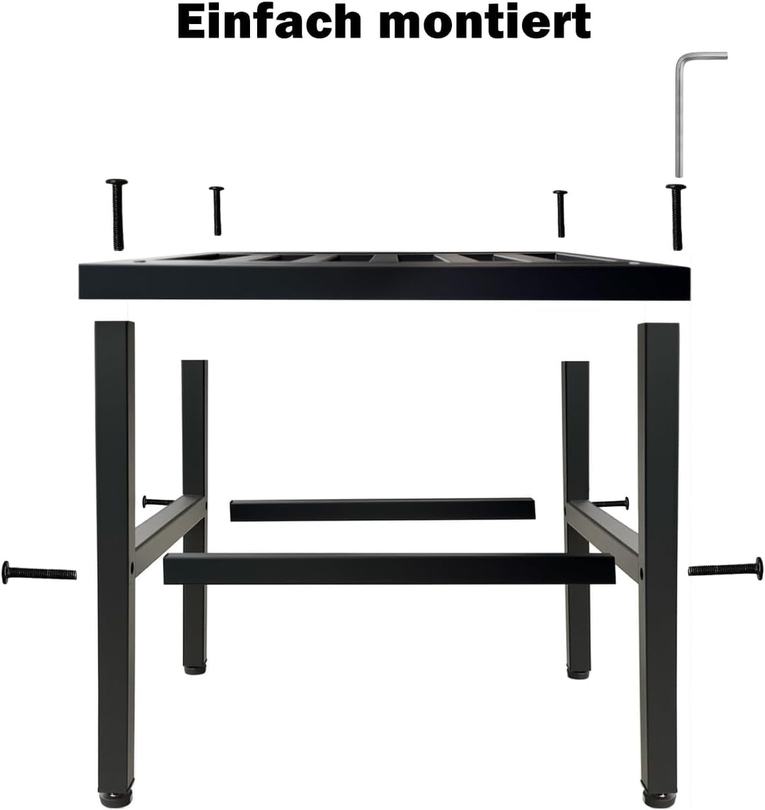 Metall Pflanzenständer Outdoor,33cm Schwarz Schwerlast Blumenständer Blumenhocker für drinnen und dr