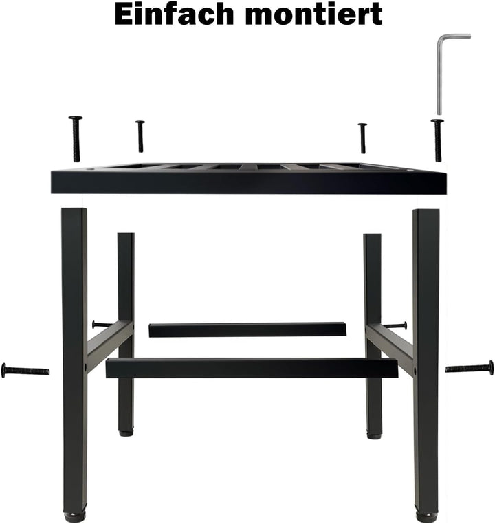 Metall Pflanzenständer Outdoor,33cm Schwarz Schwerlast Blumenständer Blumenhocker für drinnen und dr