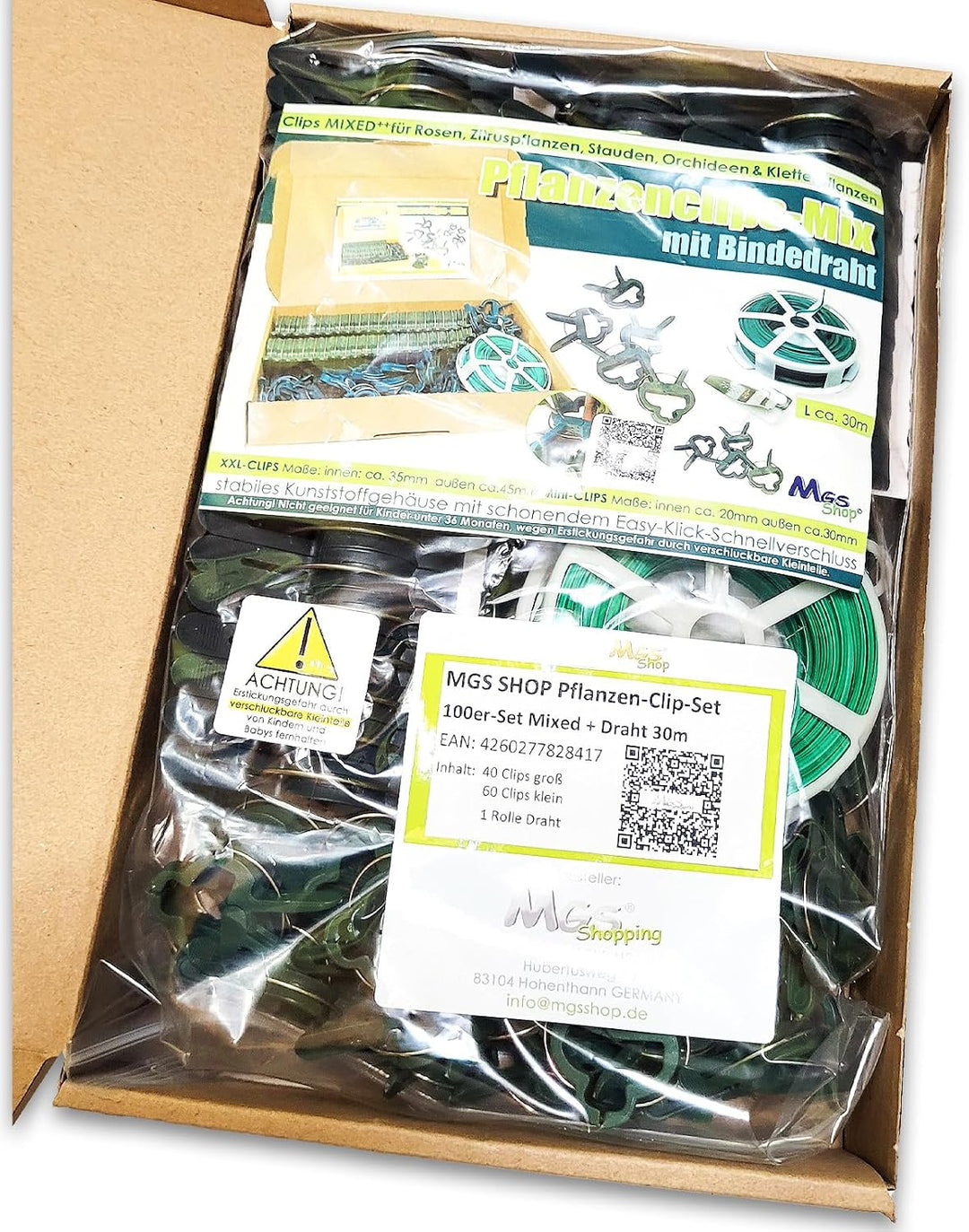 MGS SHOP Pflanzen Clips &amp; - Binder stabile Pflanzenclips Pflanzenklammern für kleine &amp; grosse Triebe
