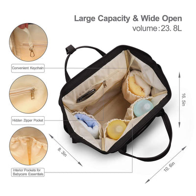 Hafmall Wickelrucksack, Praktische Grosse Kapazität Baby Wickeltasche Rucksack für Mama und Papa, St