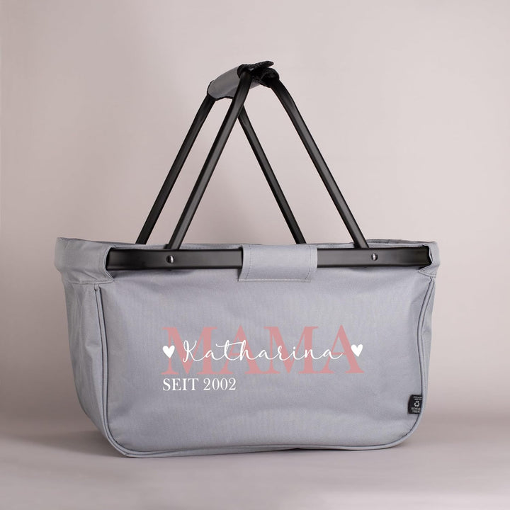 Herz & Heim® Einkaufskorb personalisiert | faltbar | modernes Design | Geschenk-Idee für Jedermann