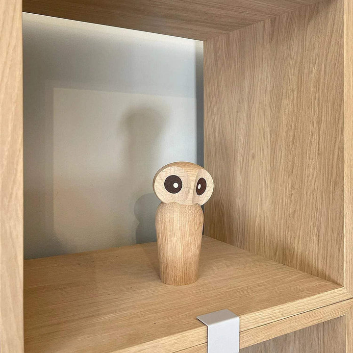 Architectmade Owl Eule Holzfigur gross Natur H: 17 cm, B: 9 cm Eiche Natur, H: 17 cm, B: 9 cm Eiche