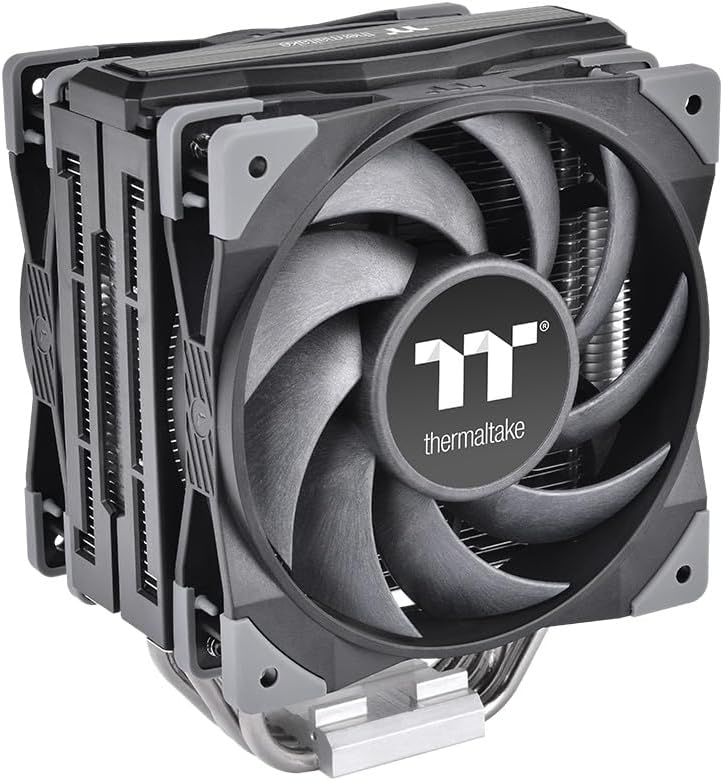 Thermaltake Toughair 510 CPU-Kühler Black | leise 2X 120-mm-PWM-Lüfter | für Intel und AMD Sockel |