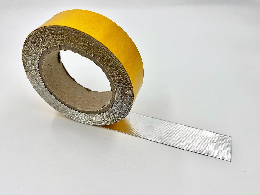 Selbstklebendes Hitzeschutz Tape/Hitzeschutzband - aluminiumbeschichtet - bis 500°C (10cm x 2m), 10c