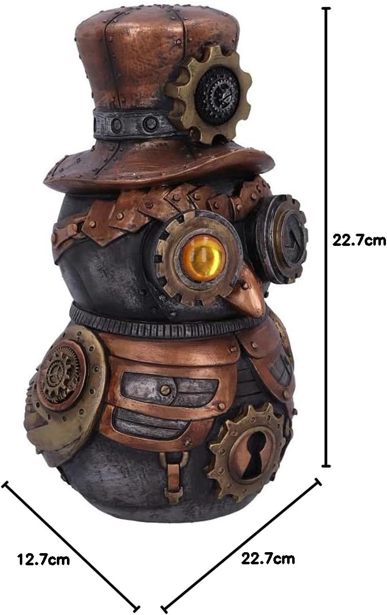 Nemesis Now Hootle Steampunk-Figur Eule mit Zylinder, 22,7 cm, Bronze, 22.7cm