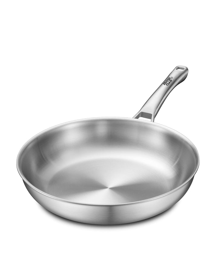 Edelstahlpfanne, 28 CM Edelstahlpfanne unbeschichtet, Pfanne induktion, Universalpfanne, Alle Herdar