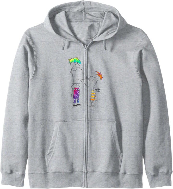 Disney Phineas und Ferb Boys of Tie Dye Kapuzenjacke