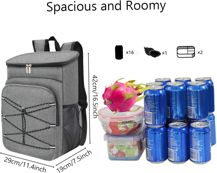 Thermo-Rucksack, 36 Dosen, Picknick-Rucksack, isoliert, wasserdicht, auslaufsicher, isoliert, für Ca