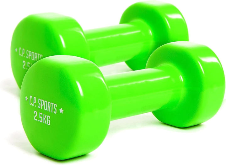 C.P.Sports Gymnastikhanteln + Fitness Handtuch mit Tasche | 2er Set - Kurzhanteln - Gewichte | Hante