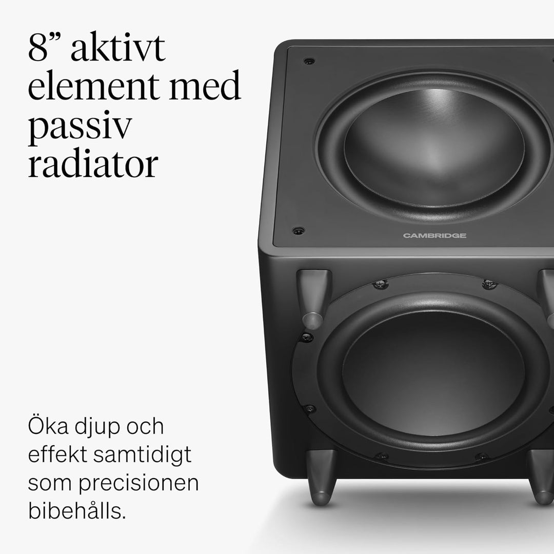 Cambridge Audio MSX SUB 300 - Aktiver Subwoofer 300W Leistungsstarker HiFi Bass Lautsprecher mit Dop