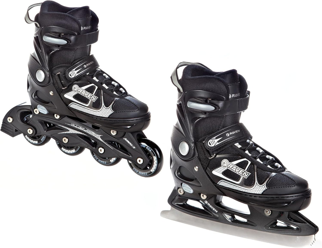 RAVEN Verstellbare 2in1 Inlineskates-Schlittschuhe Spirit - Kugellager Abec7 - SAS - Shock-Absorbing