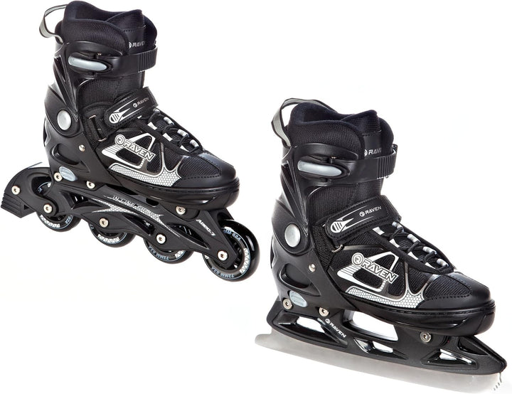RAVEN Verstellbare 2in1 Inlineskates-Schlittschuhe Spirit - Kugellager Abec7 - SAS - Shock-Absorbing