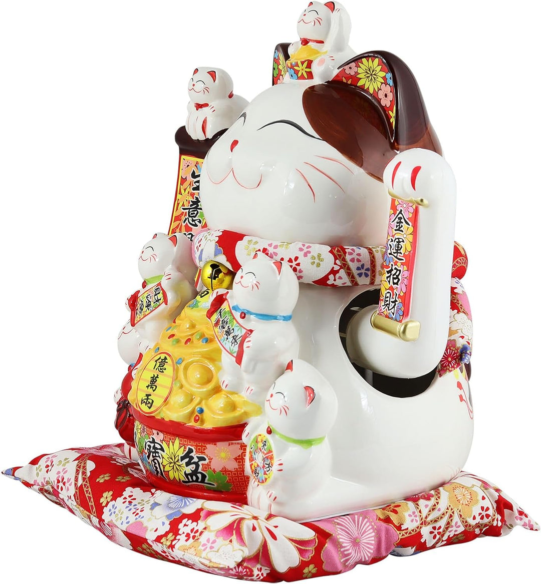 Freak Scene Glückskatze - Maneki-Neko - Winkekatze aus Porzellan 30 cm weiss - Maneki Neko 05