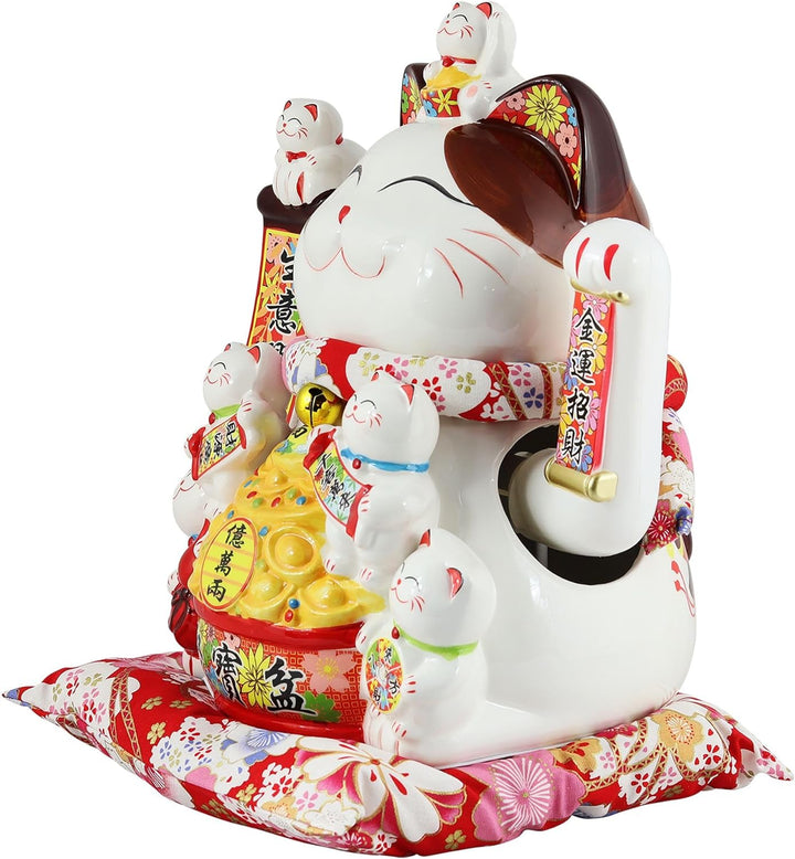 Freak Scene Glückskatze - Maneki-Neko - Winkekatze aus Porzellan 30 cm weiss - Maneki Neko 05