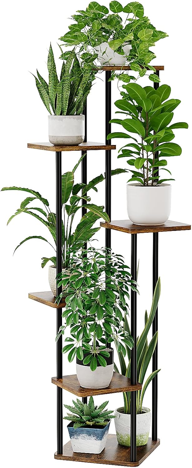 Bamworld Pflanzenständer Blumenständer für Draussen Pflanzenregal Blumentreppe Metall Outdoor Balkon