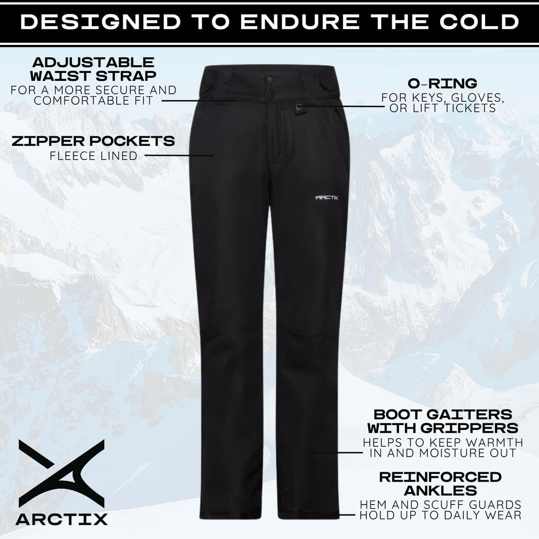 Arctix Isolierte Schneehose für Damen XS Schwarz, XS Schwarz
