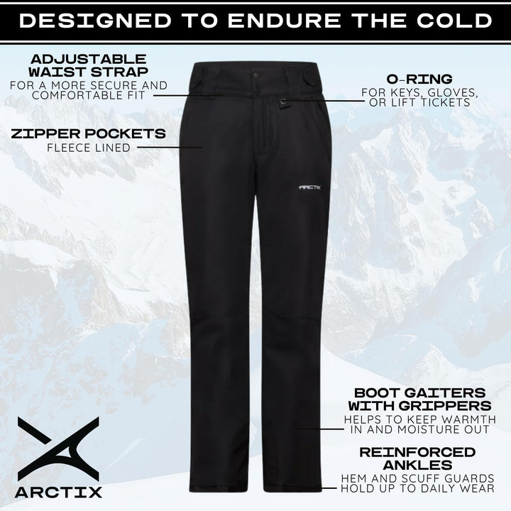Arctix Isolierte Schneehose für Damen XS Schwarz, XS Schwarz