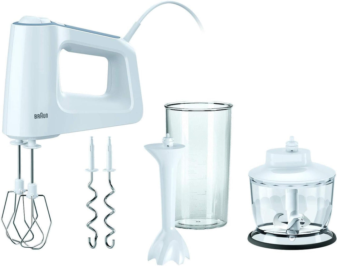 Braun MultiMix 3 HM 3135 Handmixer – Handrührgerät zum Backen & Kochen, inkl. Schneebesen, Knethaken
