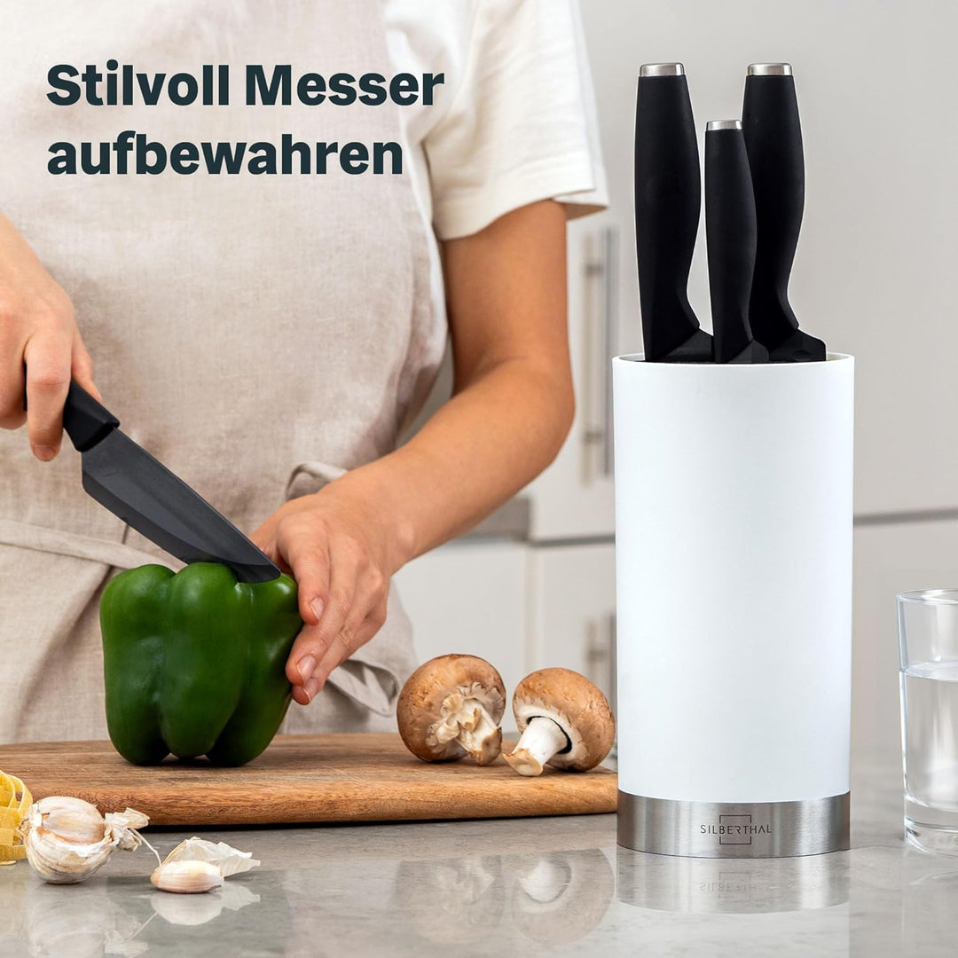 SILBERTHAL Universal Messerblock - Borsteneinsatz herausnehmbar - ohne Messer - unbestückt - Messera