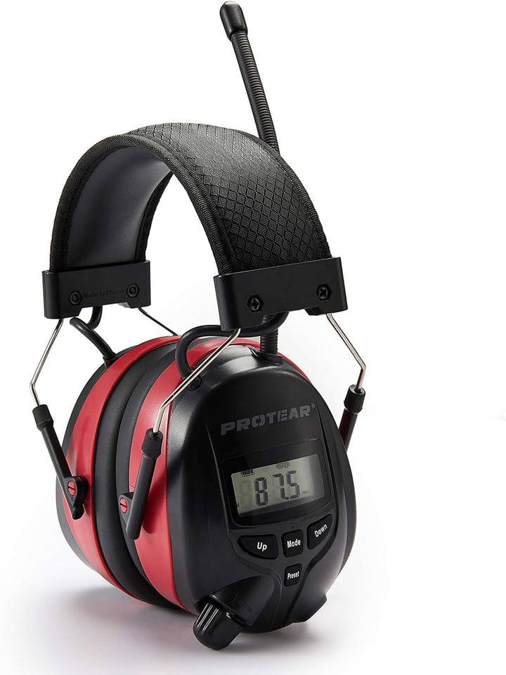 PROTEAR Gehörschutz mit Radio und Bluetooth, FM / AM-Digital-Radio, Sicherheits-Ohrenschützer für Ar