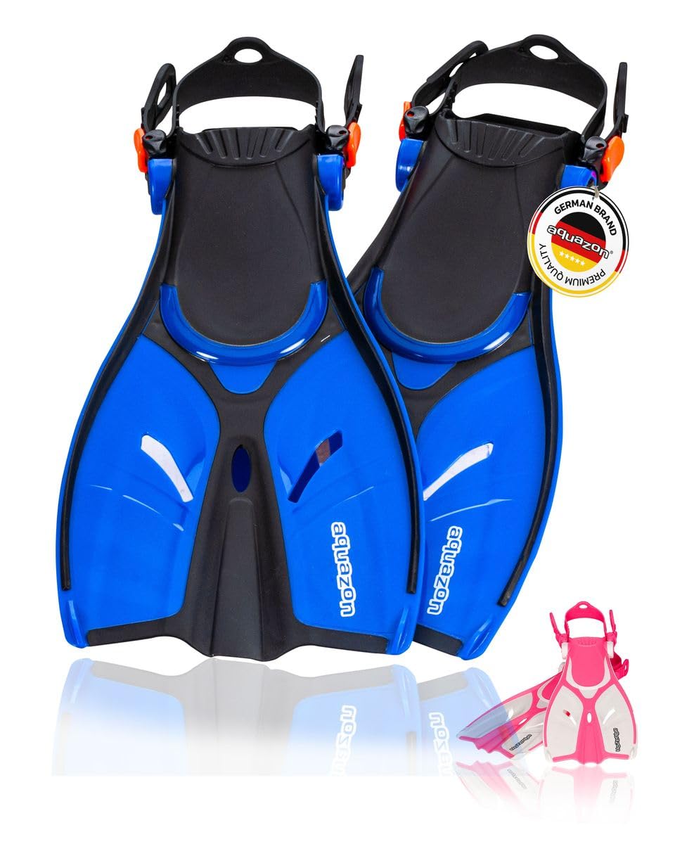 AQUAZON Style Verstellbare Flossen, Schnorchelflossen, Taucherflossen, Schwimmflossen für Kinder und