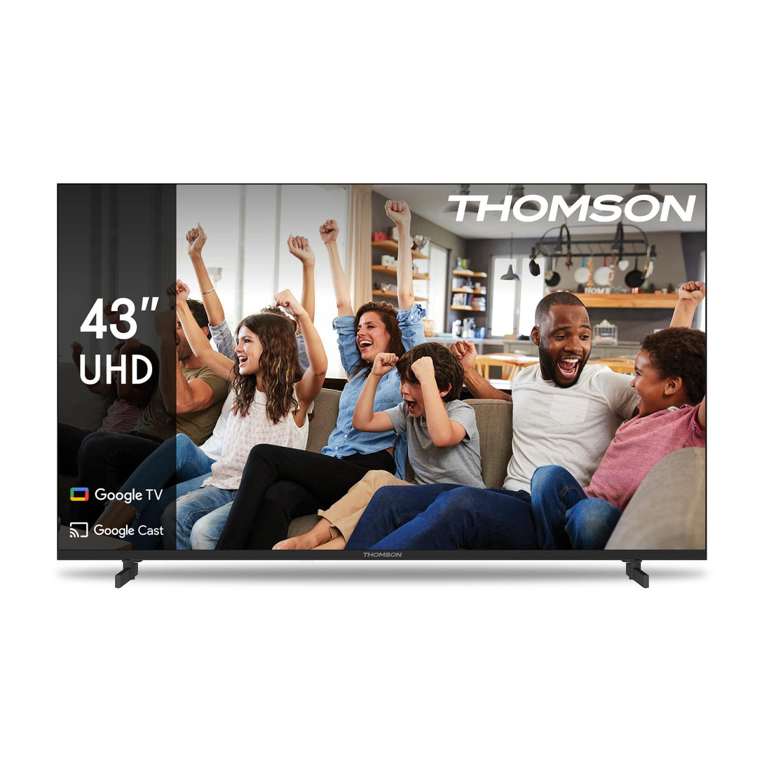 THOMSON 43 Zoll (109cm) 4K Ultra HD Smart Google TV, Wi-Fi, Dolby Audio, HDR10, Bluetooth 5.1, Tripl