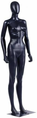 EurotonDisplay FC-7Black schwarz matt abstrakte Schaufensterpuppe mit Metallplatte Egghead ohne Gesi