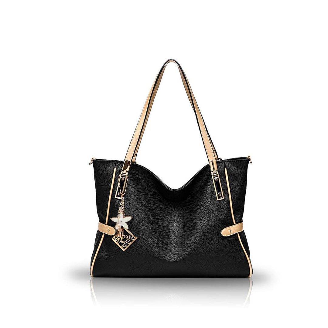 Nicole&Doris Neue Handtasche Damen Schultertasche Henkeltaschen für Frauen Tasche Messenger Bag Blac