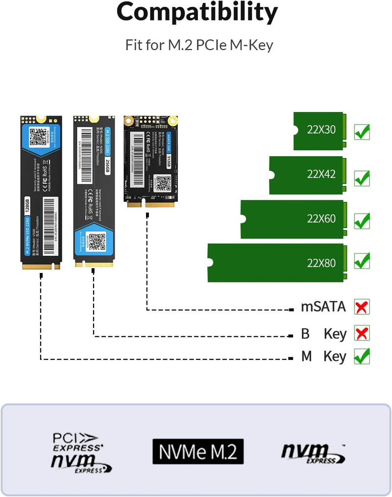 ORICO NVMe Clone Dockingstation M.2 Dual- Bay 10Gbit/s mit Offline-Clone Duplikatorfunktion ,USBC NV