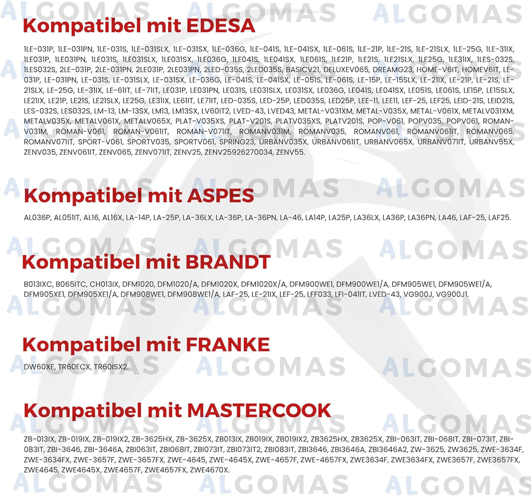ALGOMAS© 2 Stück Geschirrspüler-Türscharniere passend für Fagor, Edesa, General Electric, Aspes, Bra