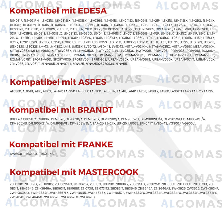 ALGOMAS© 2 Stück Geschirrspüler-Türscharniere passend für Fagor, Edesa, General Electric, Aspes, Bra
