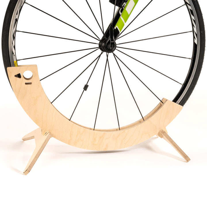 Tori Fahrradträger, verstellbar, freistehend, aus Holz, für Räder mit einer Dicke von 2,7 cm bis 9,6