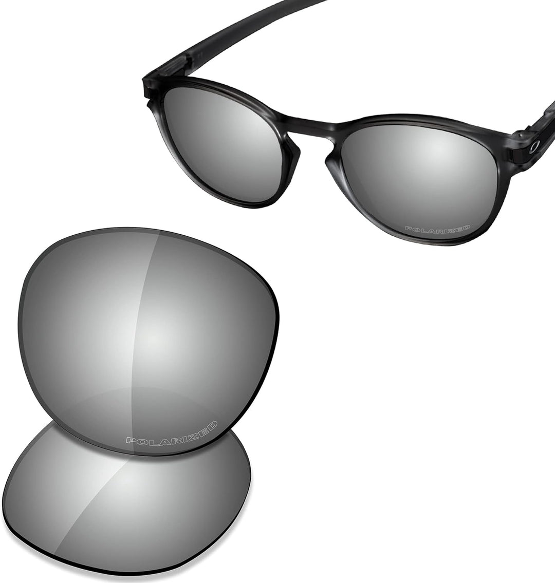 Saucer Premium Ersatzgläser für Oakley Latch OO9265 Sonnenbrillen High Definition - Chrome Metal Pol
