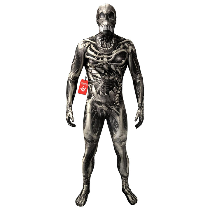 Morphsuits Skelett Kostüm für Erwachsene, Monster Verkleidung, Halloween und Karneval - XL XL Schäde