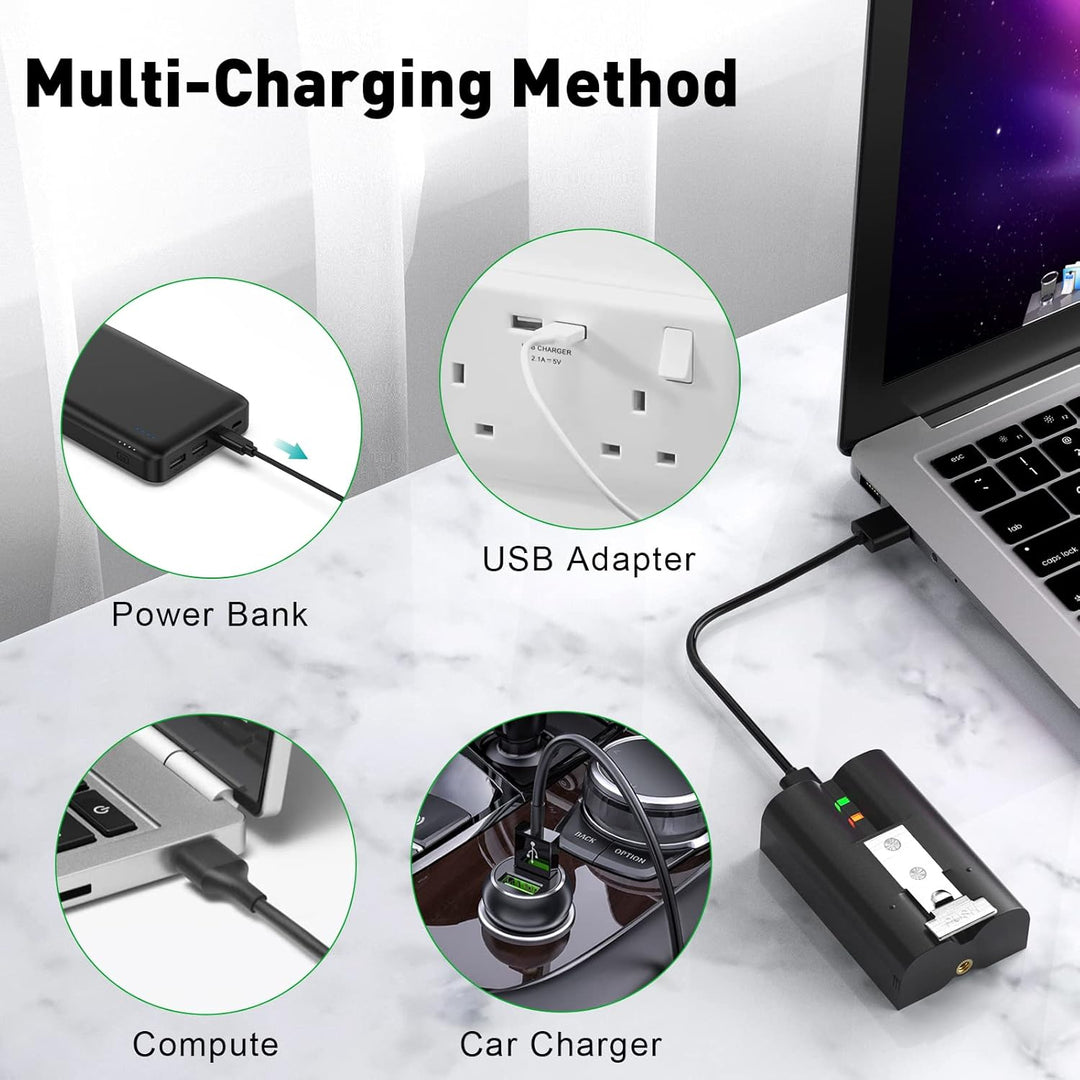 Ersatzakku mit Ring, 3.65V 6040mAh Akku Für Türklingel Kamera 2/3/3+/4, Stick-up,Spotlight Batterien