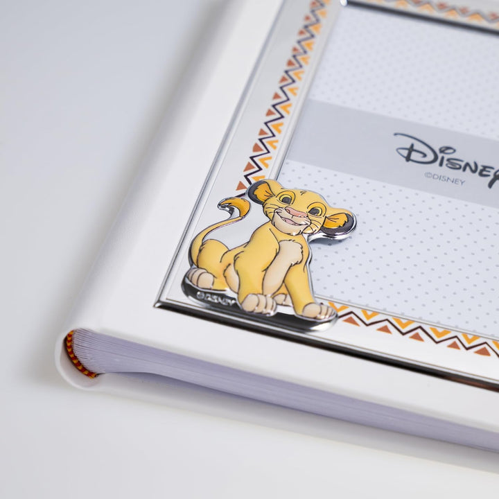 VALENTI & CO. Disney Baby – König der Löwen Simba – Fotoalbum für Kinder mit silbernem Fotorahmen fü