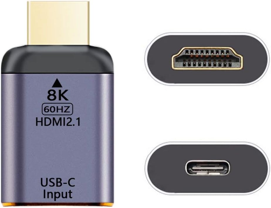 ChenYang CY USB-C Type C Buchse Quelleingang auf HDMI 2.1 Stecker Ausgang HDTV Adapter 8K@60Hz 4K@12