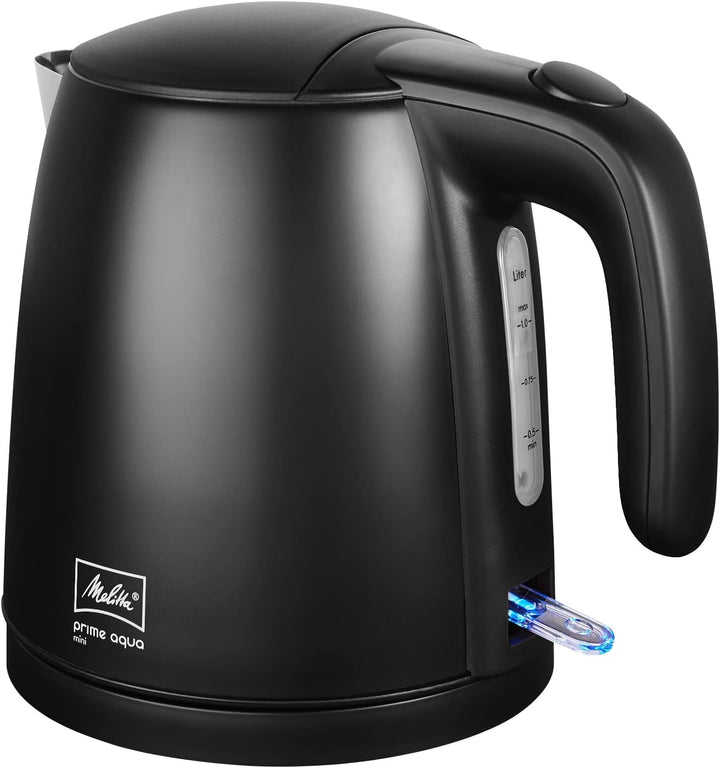 Wasserkocher 1018-02 - MELITTA - Prime Aqua mini, Edelstahl, Black Edition, 1,0 L, 2200 W, 1018-05 S