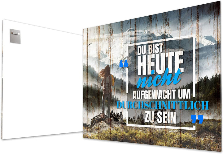 wandmotiv24 Deko Wandbild aus Acrylglas, Grösse 40x30cm, Querformat, durchschnittlich, Berge, Holz,