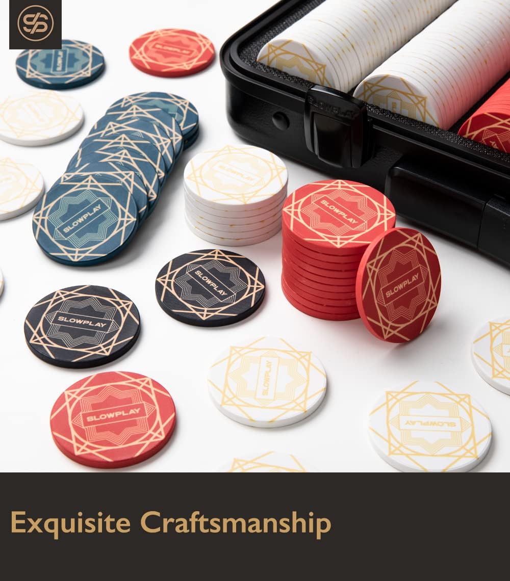 SLOWPLAY Nash Keramik Pokerchips in Loser Schüttung, 10 Gramm Pokerchip aus Keramik in Casino Qualit