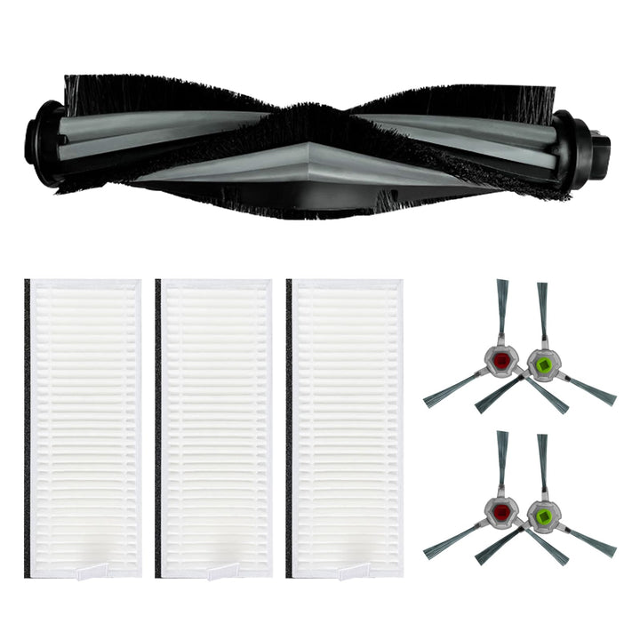 Ersatz Zubehör Set für Für Ecovacs Deebot OZMO U2 DGN22/U2 Pro Roboter Filter, 1 Hauptbürste + 4 Sei