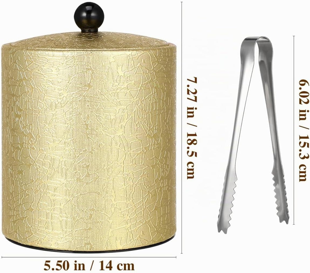 HEMOTON 1Pcs Eiskübel aus Edelstahl Isolierter Eiseimer Sektkübel Eisbehälter mit Deckel Weinkühler