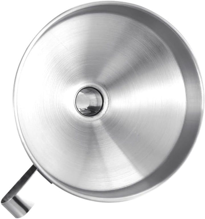 14.4cm Edelstahl Trichter, Küchensieb Trichter Filter Set, Breite Öffnung Einmachtrichter mit Griff
