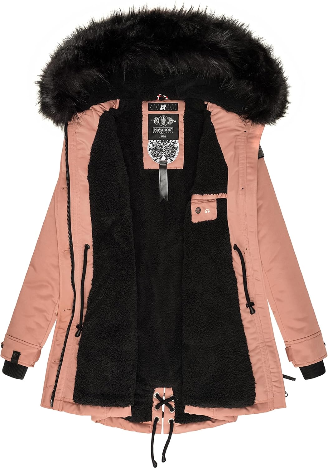 Navahoo Damen warmer Winterparka mit Kapuze Luluna Prc XS-XXL XS Terracotta, XS Terracotta